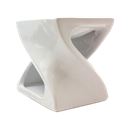 White Zen Twist Ceramic Candle Diffuser