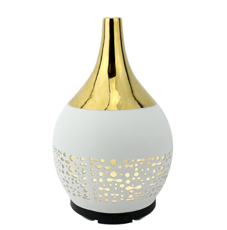 Ceramic Gold Ultrasonic Aroma Essential Oil Diffuser