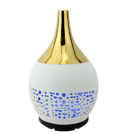 Ceramic Gold Ultrasonic Aroma Essential Oil Diffuser