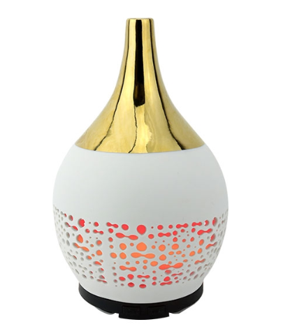 Ceramic Gold Ultrasonic Aroma Essential Oil Diffuser