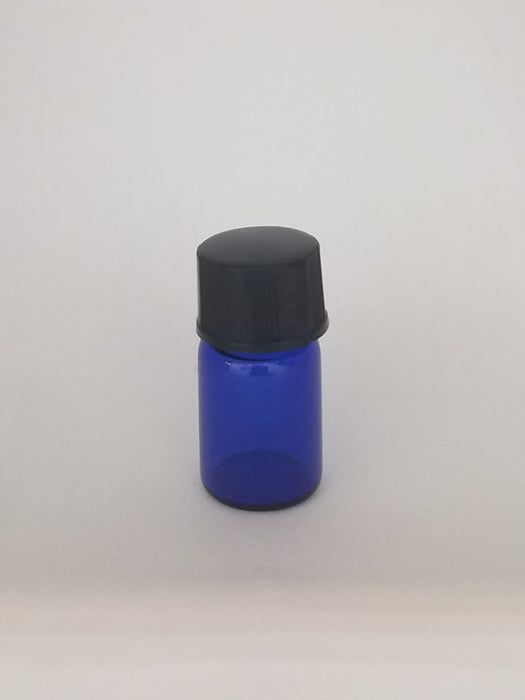 3pc Cobalt Blue Glass Bottles 2ml